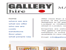 Tablet Screenshot of galleryhire.org